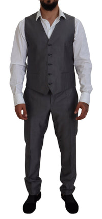 Thumbnail for Elegant Gray Silver Sicilia Suit Ensemble
