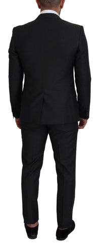 Thumbnail for Elegant Gray Martini Three-Piece Wool Silk Suit