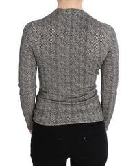 Thumbnail for Elegant Black and White Wool Cardigan