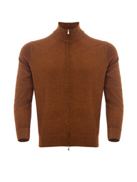 Thumbnail for Elegant Beige Cotton Zip Sweater