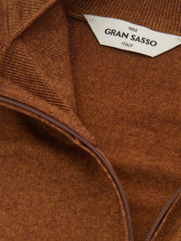 Thumbnail for Elegant Beige Cotton Zip Sweater