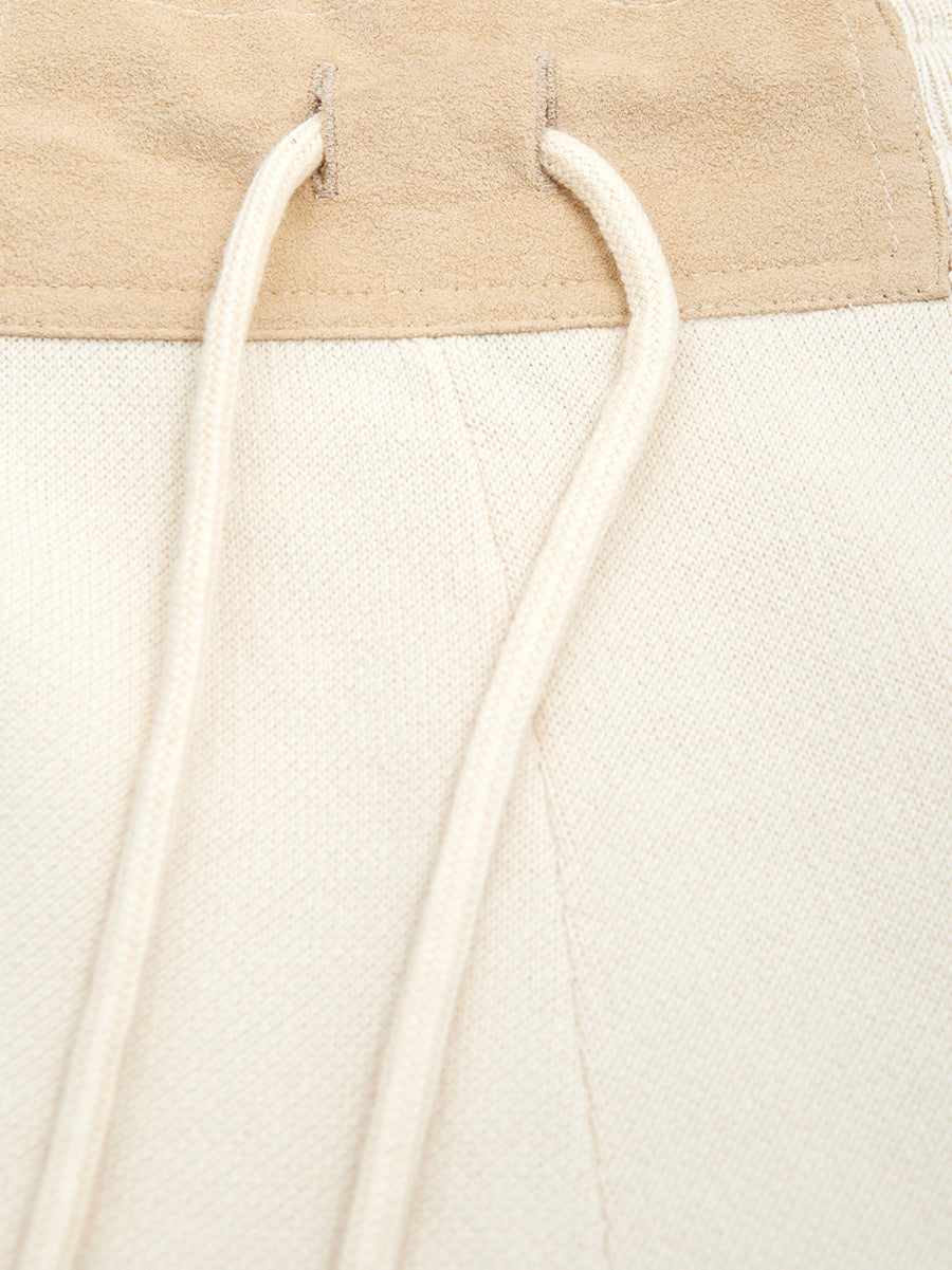 Chic White Cotton Sweatpants - Regular Fit