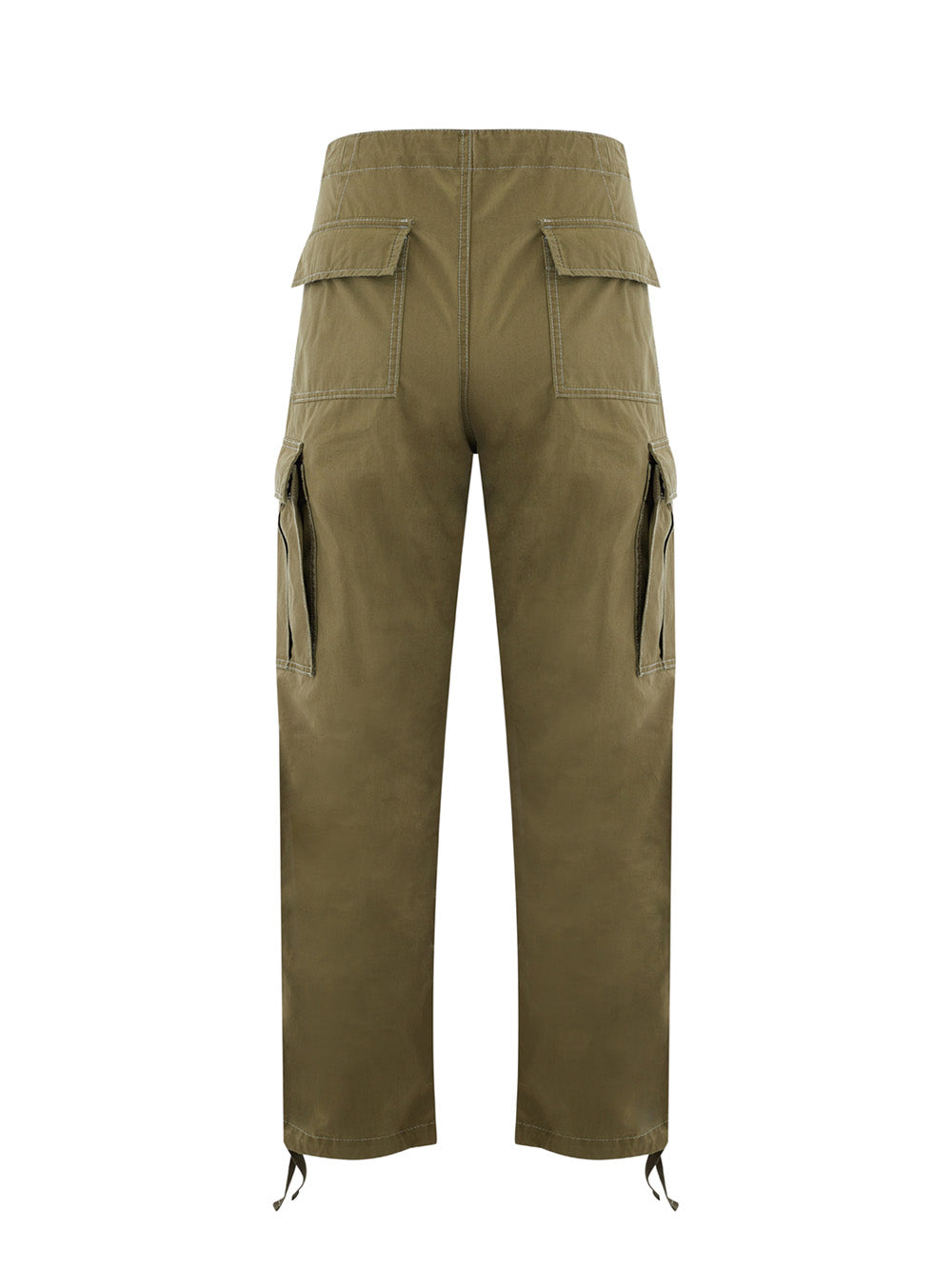 Elegant Green Cargo Trousers - Relaxed Fit