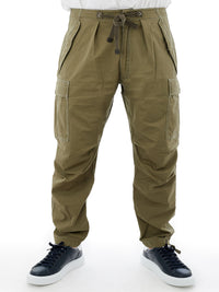 Thumbnail for Elegant Green Cargo Trousers - Relaxed Fit