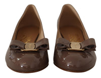 Thumbnail for Elegant Caraway Brown Pumps with Vara Bow