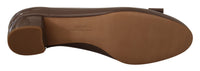 Thumbnail for Elegant Caraway Brown Pumps with Vara Bow