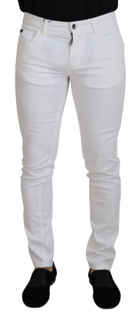 Thumbnail for White Slim Skinny Stretch Cotton Denim Jeans