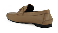 Thumbnail for Exquisite Medusa Gold-Tone Leather Loafers