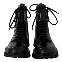 Thumbnail for Elegant Black Leather Ankle Boots