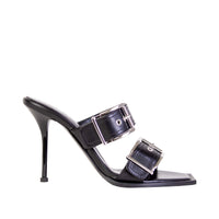 Thumbnail for Elegant Heeled Black Leather Sandals