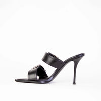 Thumbnail for Elegant Heeled Black Leather Sandals