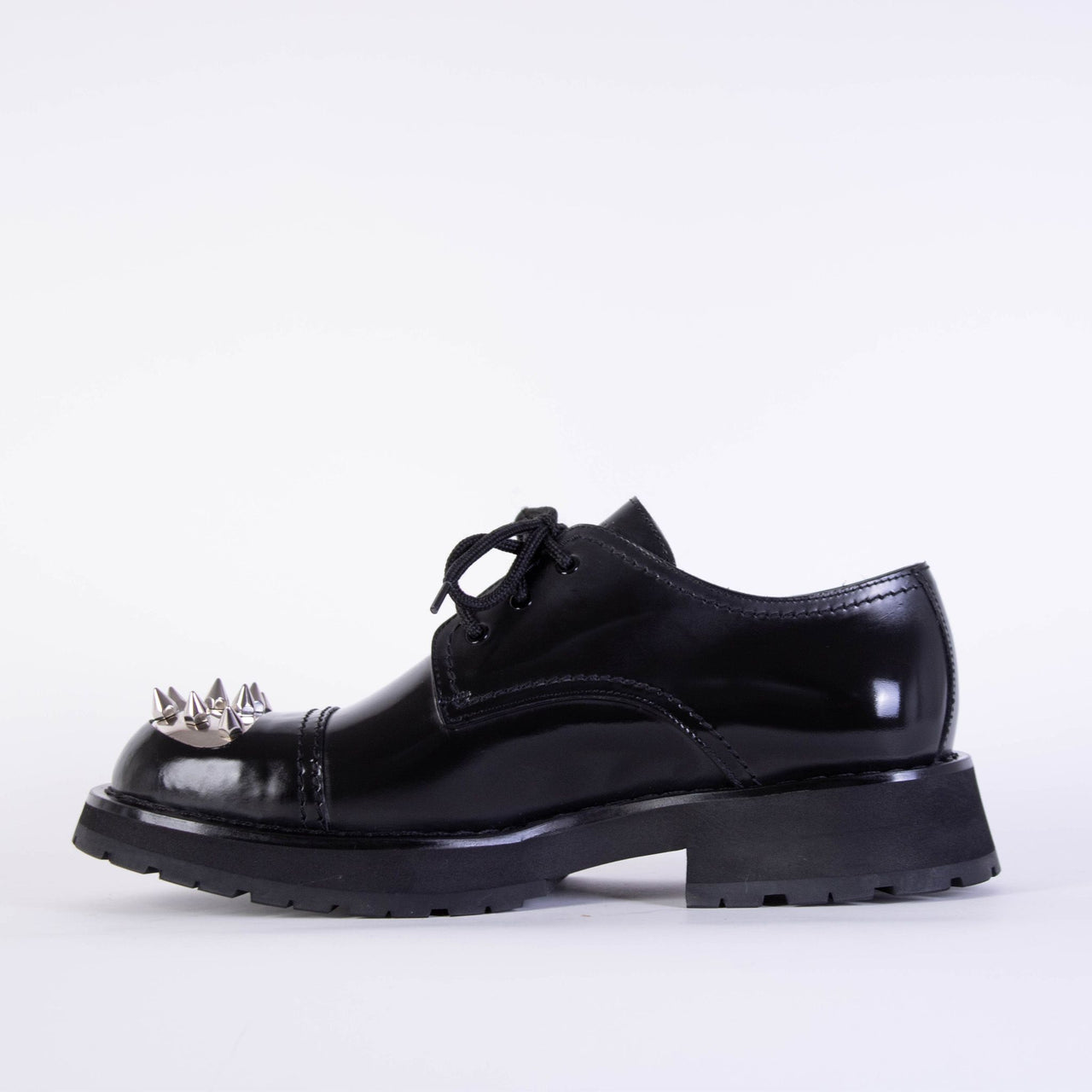 Studded Leather Derby Lace-Ups