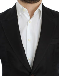 Thumbnail for Elegant Black Silk Blend Two-Button Blazer