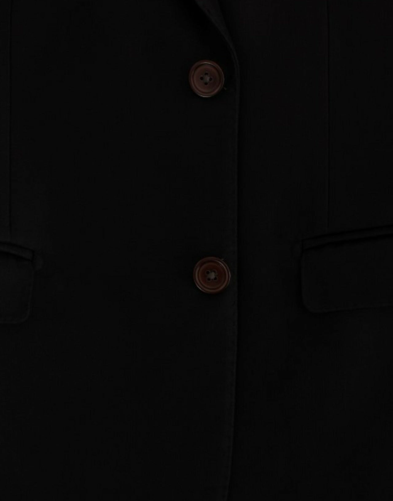 Elegant Black Silk Blend Two-Button Blazer