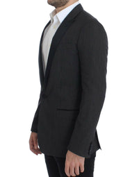 Thumbnail for Elegant Black Polka Dotted Slim Fit Blazer