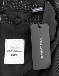 Thumbnail for Elegant Black Polka Dotted Slim Fit Blazer