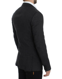 Thumbnail for Elegant Black Polka Dotted Slim Fit Blazer
