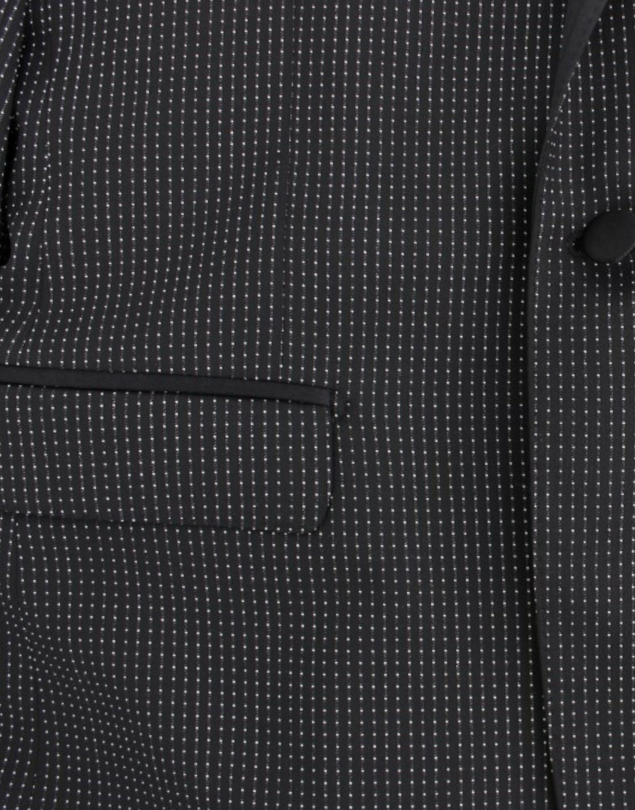 Elegant Black Polka Dotted Slim Fit Blazer