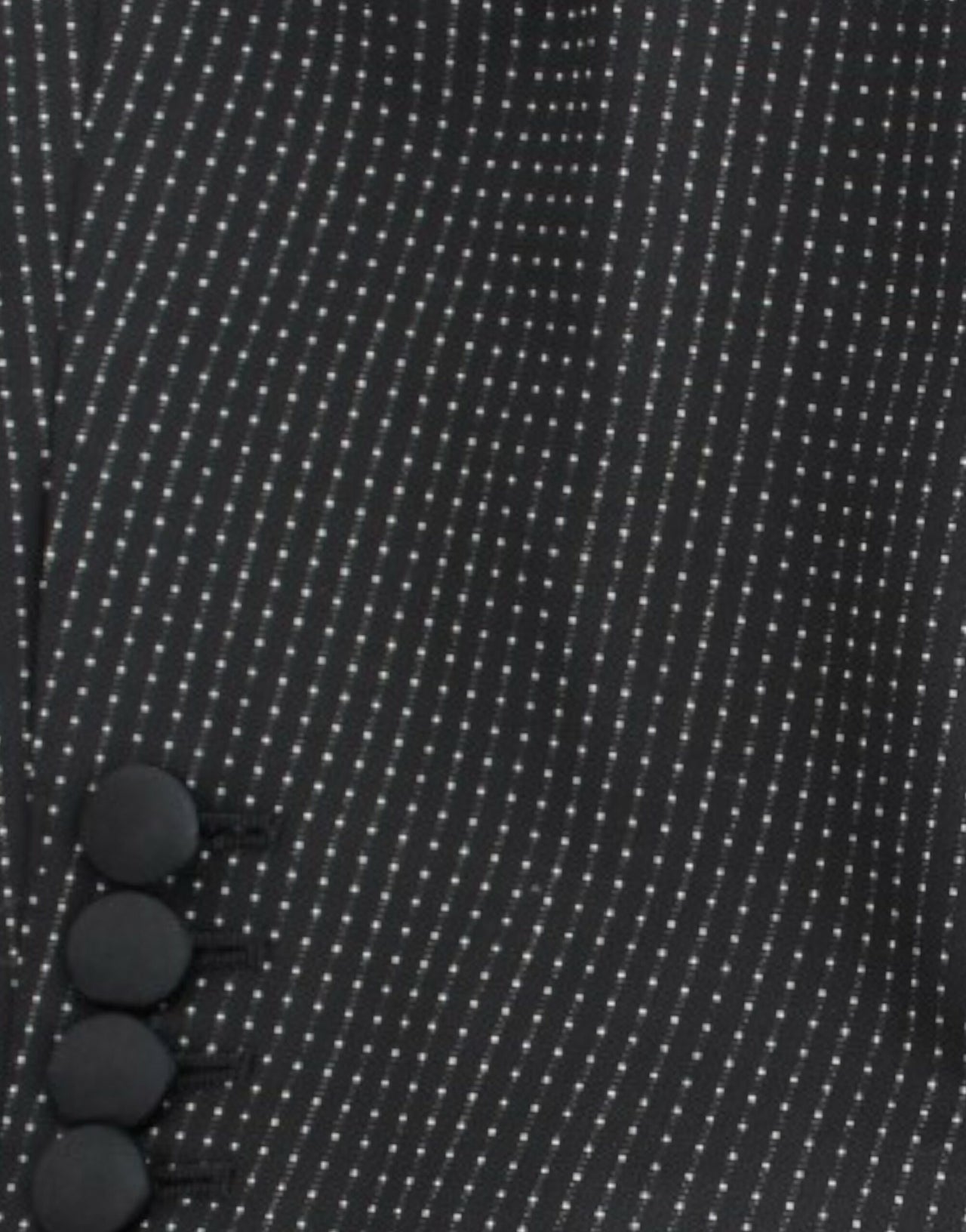 Elegant Black Polka Dotted Slim Fit Blazer