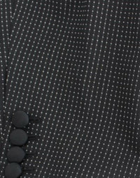 Thumbnail for Elegant Black Polka Dotted Slim Fit Blazer