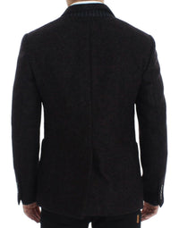 Thumbnail for Bordeaux Alpaga Two-Button Blazer Jacket