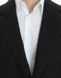 Thumbnail for Bordeaux Alpaga Two-Button Blazer Jacket
