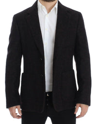 Thumbnail for Bordeaux Alpaga Two-Button Blazer Jacket