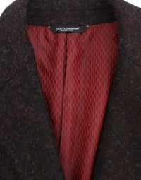 Thumbnail for Bordeaux Alpaga Two-Button Blazer Jacket