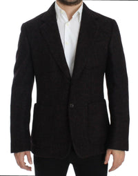 Thumbnail for Bordeaux Alpaga Two-Button Blazer Jacket