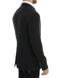Thumbnail for Elegant Green Cashmere Blazer Jacket