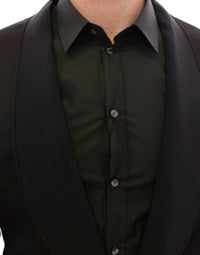 Thumbnail for Elegant Black Silk Slim Fit Blazer