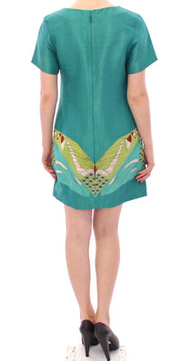Thumbnail for Elegant Embroidered Green Mini Dress