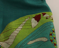 Thumbnail for Elegant Embroidered Green Mini Dress