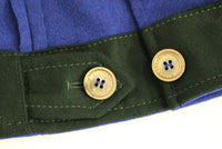 Thumbnail for Elegant Blue Wool Jacket with Removable Collar