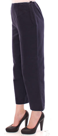 Thumbnail for Chic Cropped Blue Pants - Exquisite Craftsmanship