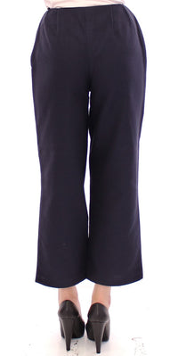 Thumbnail for Chic Cropped Blue Pants - Exquisite Craftsmanship