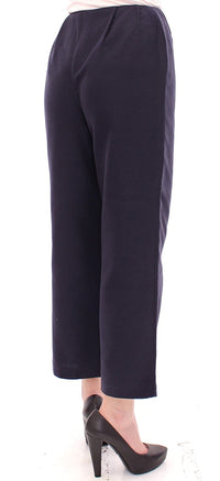 Thumbnail for Chic Cropped Blue Pants - Exquisite Craftsmanship