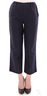 Thumbnail for Chic Cropped Blue Pants - Exquisite Craftsmanship