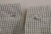 Thumbnail for Chic White Checkered Cotton Shorts