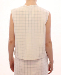 Thumbnail for Chic White Sleeveless Cotton Shirt Top