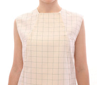 Thumbnail for Chic White Sleeveless Cotton Shirt Top