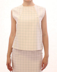 Thumbnail for Chic White Sleeveless Cotton Shirt Top