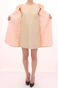 Thumbnail for Chic Pink Silk-Blend Short Sleeve Coat