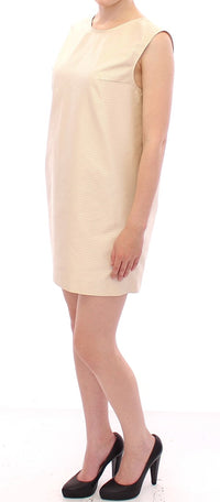 Thumbnail for Elegant Beige Shift Sleeveless Dress