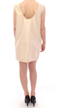 Thumbnail for Elegant Beige Shift Sleeveless Dress