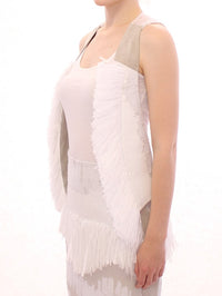 Thumbnail for Chic Fringed Open Back Vest
