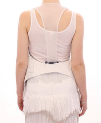 Thumbnail for Chic Fringed Open Back Vest