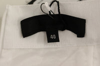 Thumbnail for Elegant Sequined Pencil Skirt - Pristine White