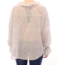 Thumbnail for Elegant Blue Cotton Tunic Blouse