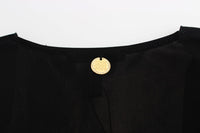 Thumbnail for Elegant Sleeveless Black Mini Dress with Gold Details